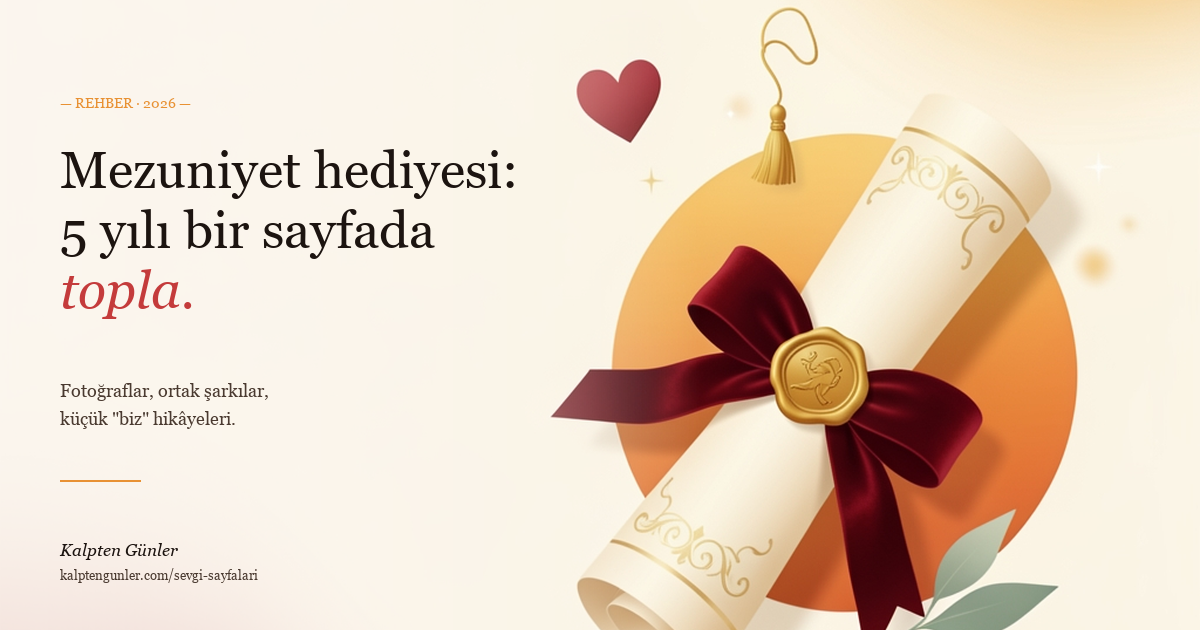Mezuniyet Hediyesi: Sevgilinize 5 Yılı Bir Sayfada Toplayın (2026)