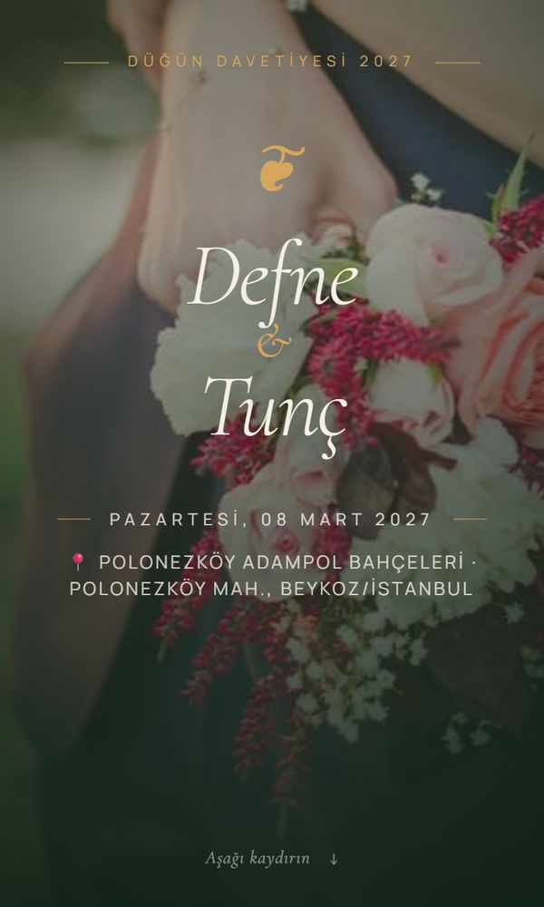 Bahçe teması, gerçek davetiye görünümü